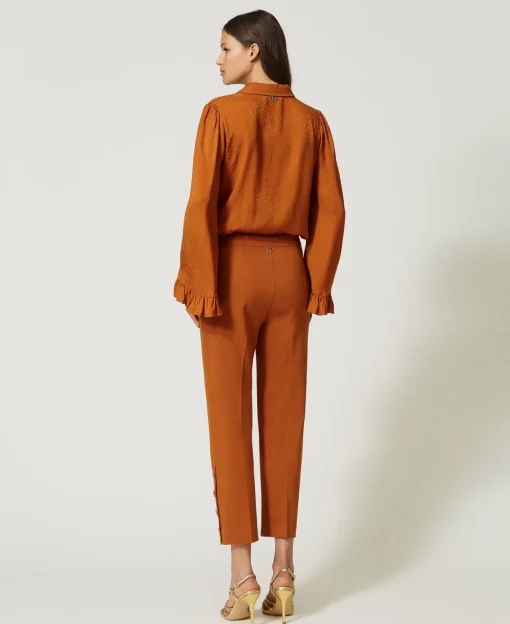 Pantalon Cropped Avec Boutons