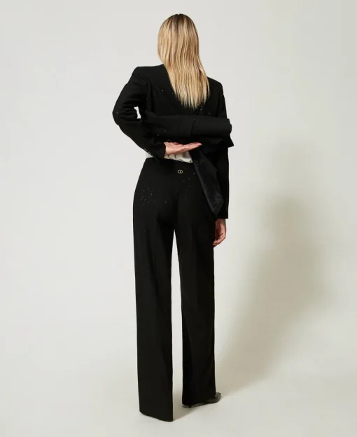 Pantalon En Drap Avec Sequins