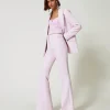 Pantalon évasé Avec Crêpe Cady