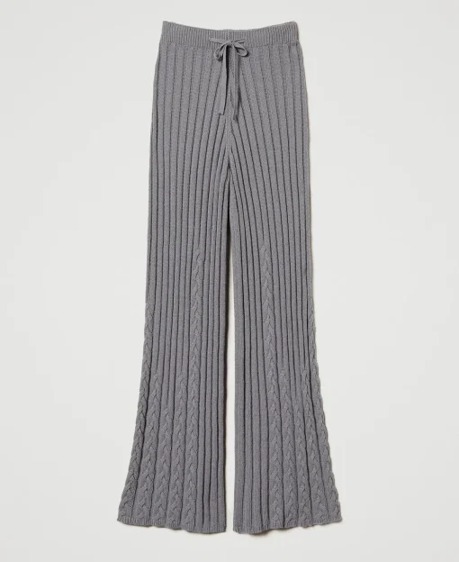 Pantalon évasé En Fil Treeblend Avec Torsades