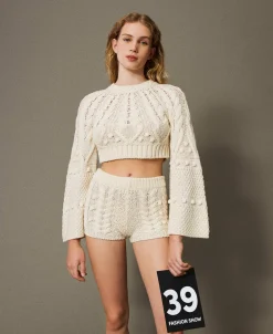 Pull Cropped En Laine