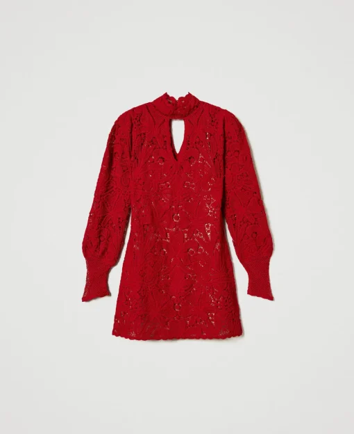 Robe Courte En Maille Florale Au Crochet