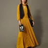 Robe Longue En Crêpe Georgette Plissé
