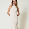 Robe Midi Avec Encolure Américaine