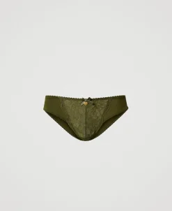 Slip En Dentelle Et Charmeuse