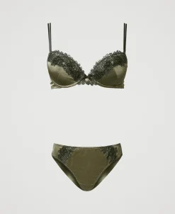 Soutien-gorge Push-up Et Slip Brésilien En Soie
