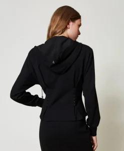 Sweat-shirt Ajusté Avec Agrafes Décoratives