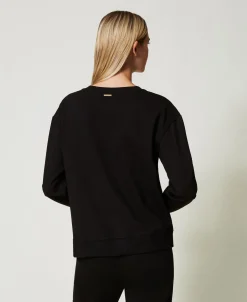 Sweat-shirt Avec Insertion Plissée Et Dentelle