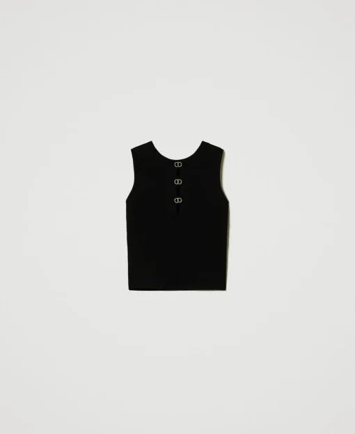 Top Double Usage En Maille Avec Oval T