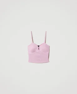 Top En Fil Recyclé Avec Perles