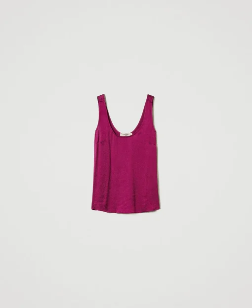 Top En Satin Martelé