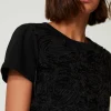 T-shirt Avec Broderies En Organza
